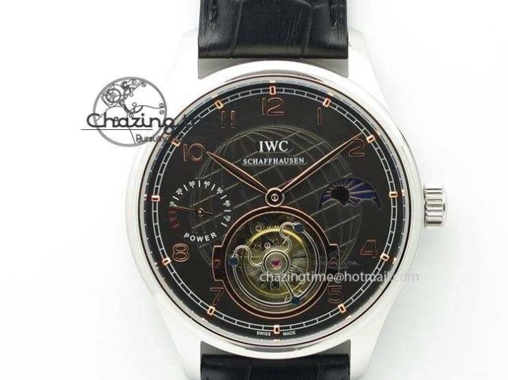 MIROTIME 0715 Portuguese Real PR RG IW5007 ZF 1:1 Best Edition Black Dial On Black Leather Strap A52010 V FreshLook 7304